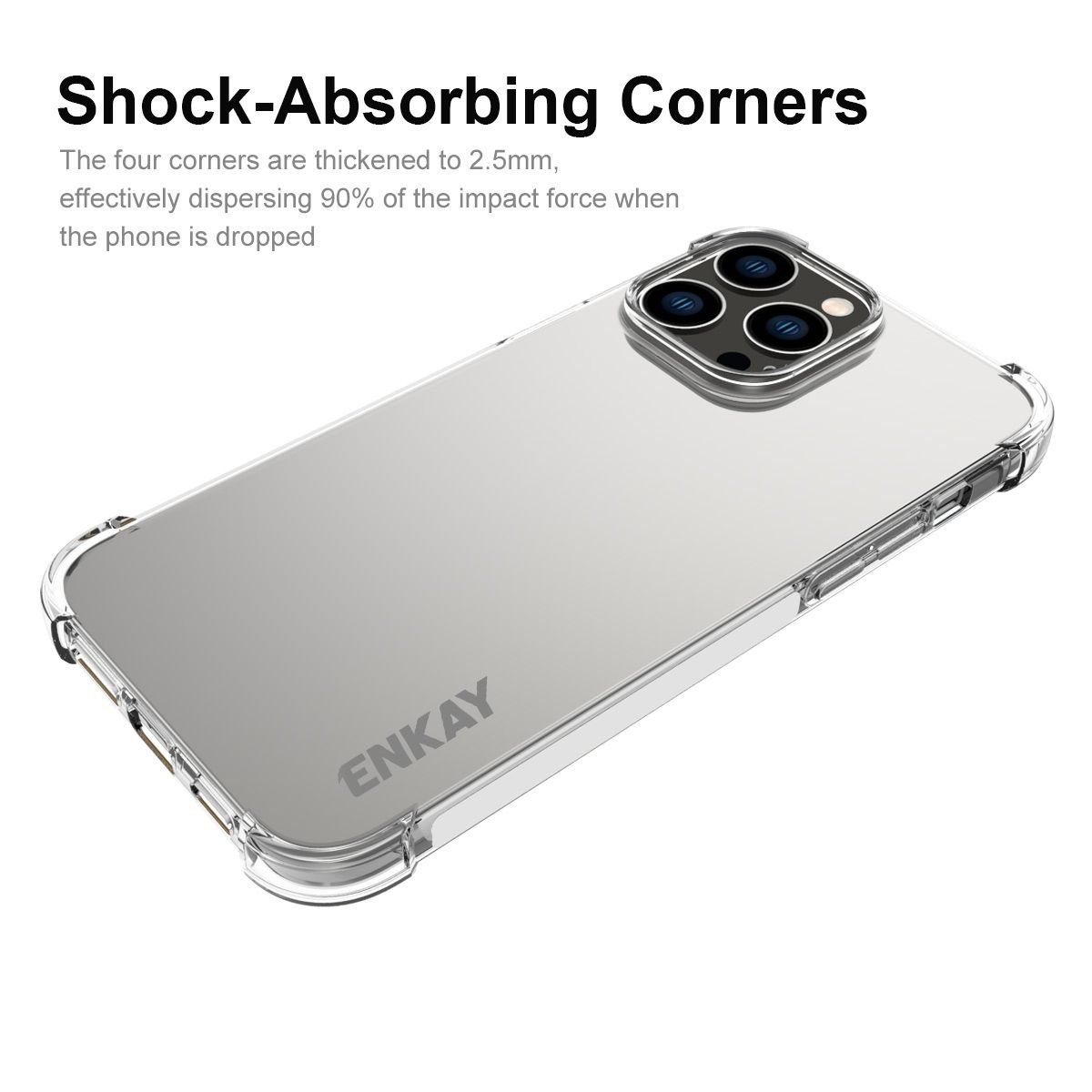 ENKAY Clear Bumper Case for iPhone 14 Variants - Image 4