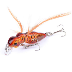 5 Piece Mini Crankbait Lure Set with Feathered Treble Hooks - Image 5