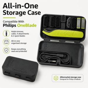 PLA Storage Case Compatible With Philips OneBlade - Black - Image 2