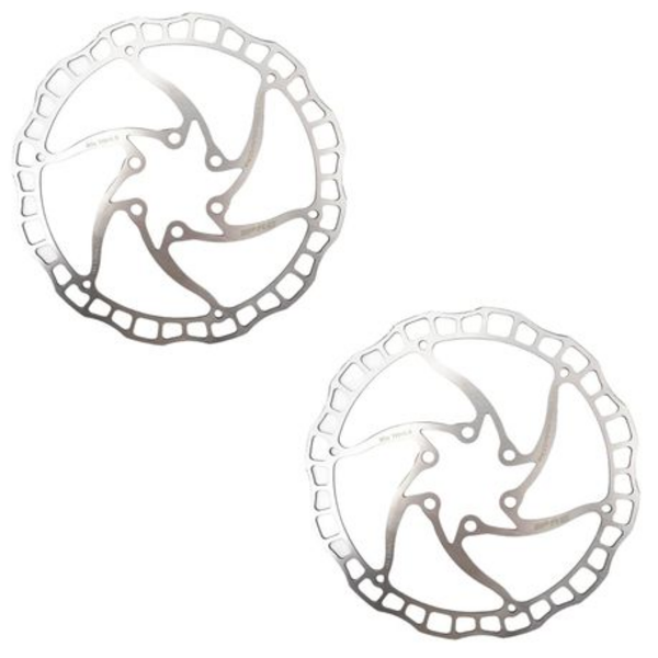 IIIPRO 180mm 6-Bolt Bicycle Disc Brake Rotor (Select Colour) - 2 Pack