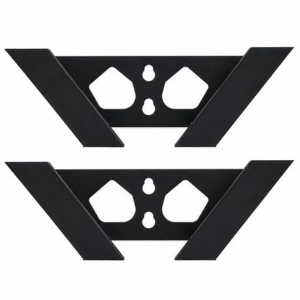 2pc Padel Racket Wall Bracket - Black - Image 1