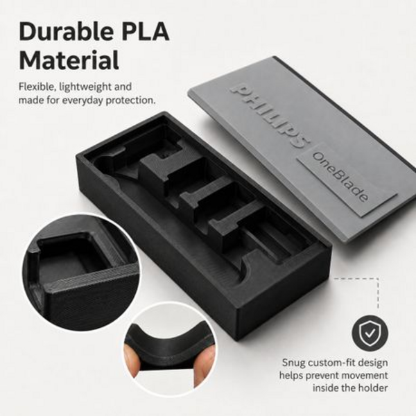 PLA Storage Holder Compatible With Philips OneBlade - Sliding Lid
