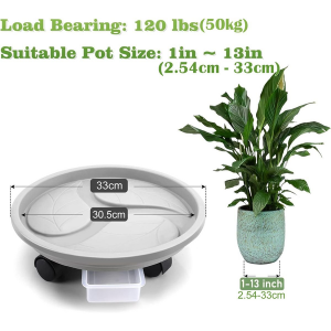 3 Piece Plant Caddy With Wheels And Drainage Tray - Image 5