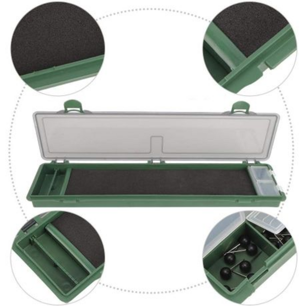 Carp Hair Rig Storage Box with 20 Carp Hair Rigs & 20 Pins