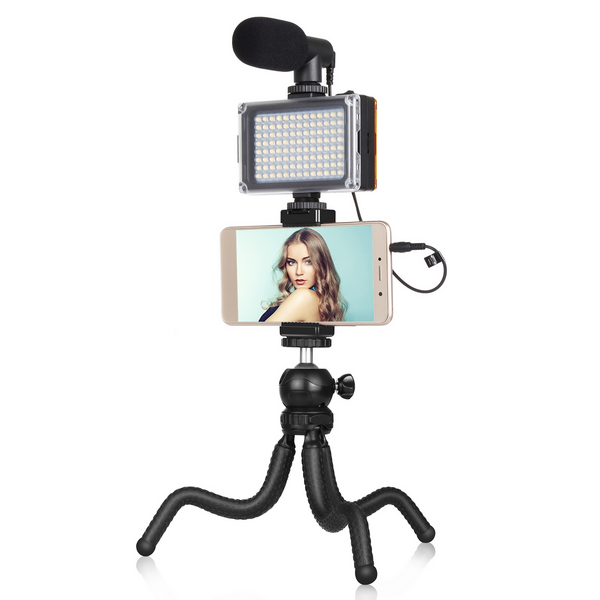 PULUZ 4-in-1 Vlogging Kit with Octopus Tripod