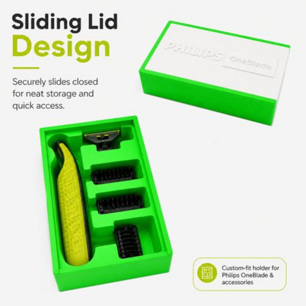 PLA Storage Holder Compatible With Philips OneBlade - Sliding Lid