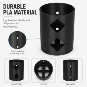 3 Pack Wall-Mounted Spray Can Holders - Black PLA Aerosol Storage Organiser - Image 3