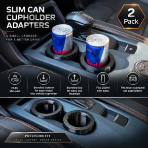 Slim Can Car Cupholder Adapter - PETG - 2 Pack - 250ml - Image 2