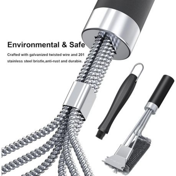 2 Piece Grill Brush and Scraper Set