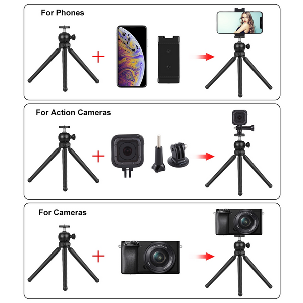 PULUZ 4-in-1 Vlogging Kit with Octopus Tripod