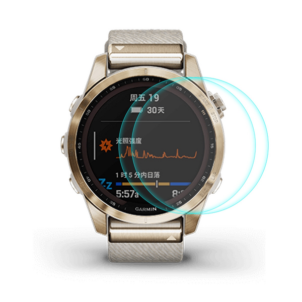 2x ENKAY Tempered Glass Film for Garmin for Garmin Fenix 7S