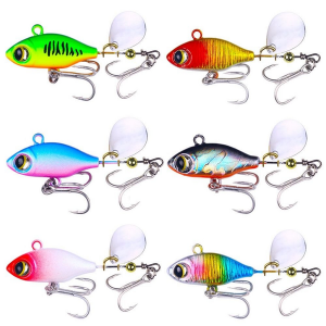 Hengjia Metal VIB Rotating Lure Size: 4.8cm 7g(6 Colors w/Tackle Box) - Image 1