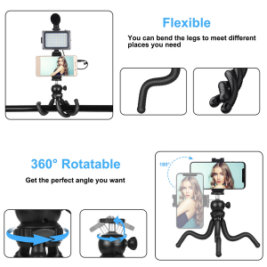 PULUZ 4-in-1 Vlogging Kit with Octopus Tripod - Image 4