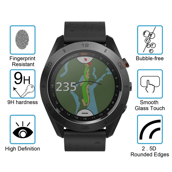 2 PCS WILK Tempered Glass Screen Protectors for Garmin Approach S60