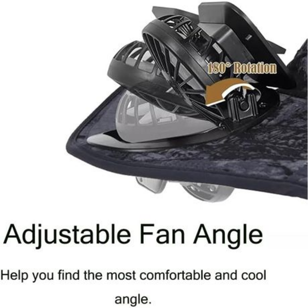 Solar Fan Boonie Hat - Dual-Fan Cooling, Solar + USB Power - Camo