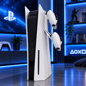 2 Controller Holder Compatible With PS5 Console - Clip-On Stand - Image 4