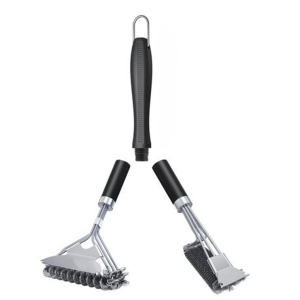 2 Piece Grill Brush and Scraper Set - Image 1