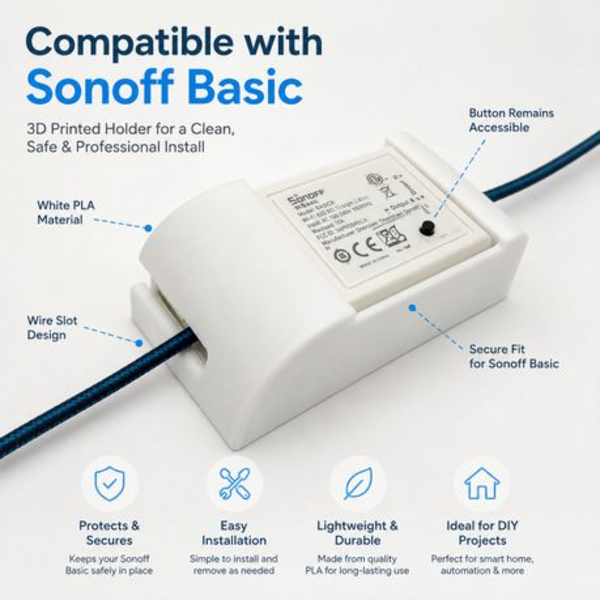 4 Pack Wall Holders Compatible With Sonoff Basic R4/R2