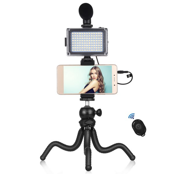 PULUZ 4-in-1 Vlogging Kit with Octopus Tripod
