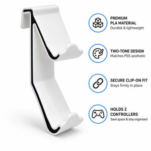 2 Controller Holder Compatible With PS5 Console - Clip-On Stand - Image 3