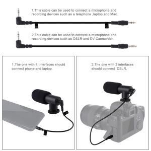 PULUZ U/C Shape Handheld DV Bracket Stabilizer + LED light + Shotgun Mic - Image 6