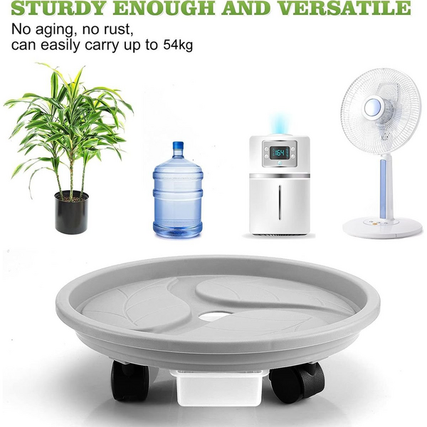 3 Piece Plant Caddy With Wheels And Drainage Tray