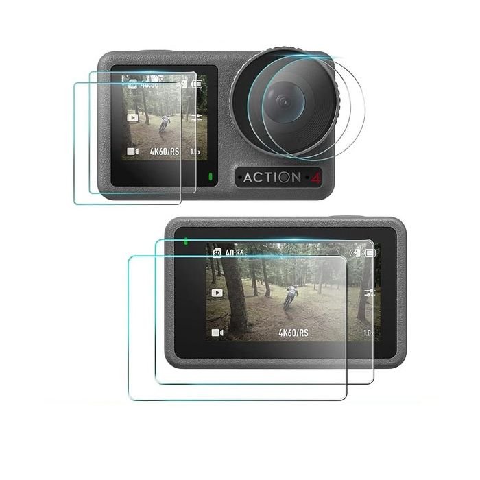 2 Sets of SunnyLife Tempered Glass Protectors for DJI Osmo Action 4