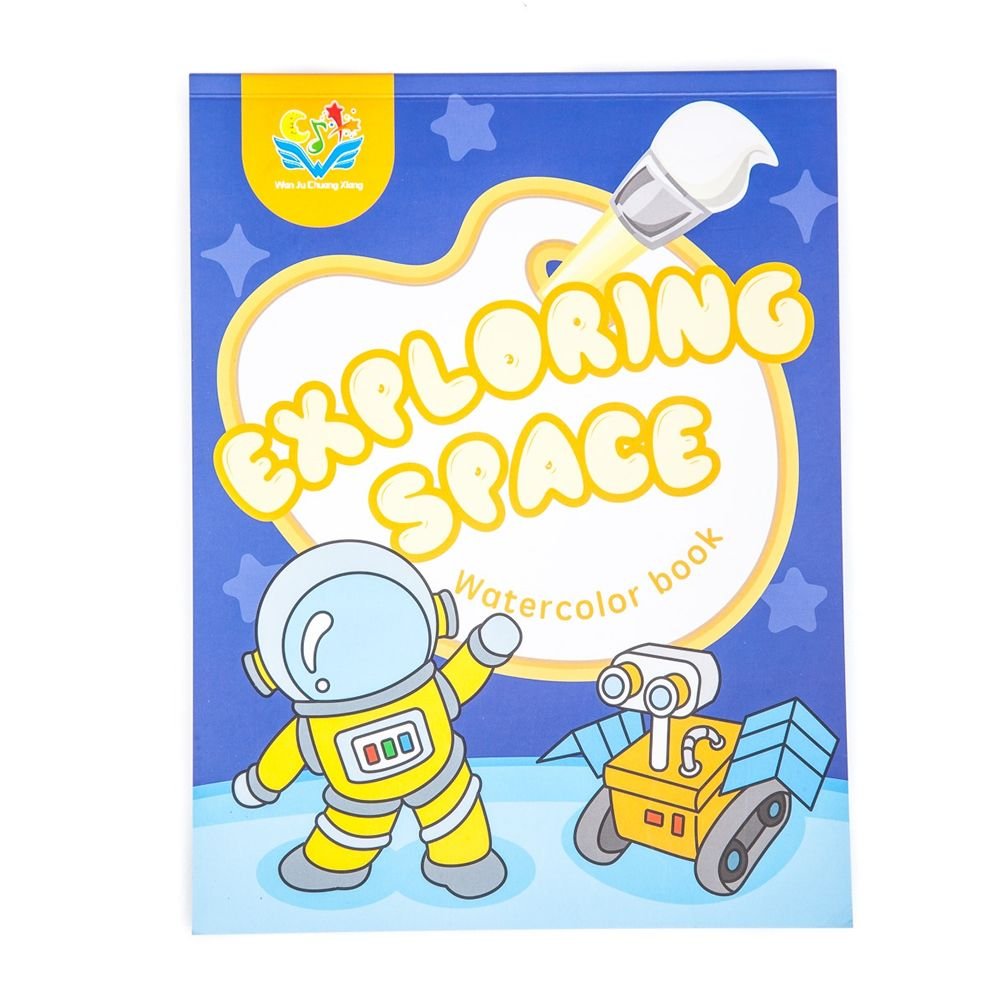 Water Paint Colouring Book Set - 20 page (Exploring Space)