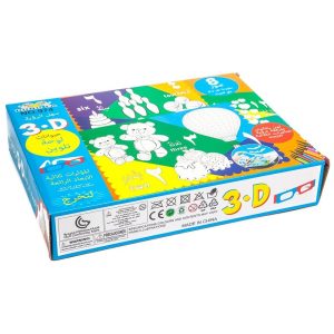 3D Colouring Set with 12 Markers, Glasses & Spray Bottle (Number Learning) - Image 1