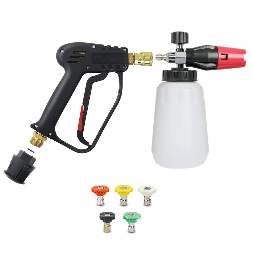 High-Pressure Washer Spray Gun + Foam Cannon Kit for Kärcher - 5 Nozzles