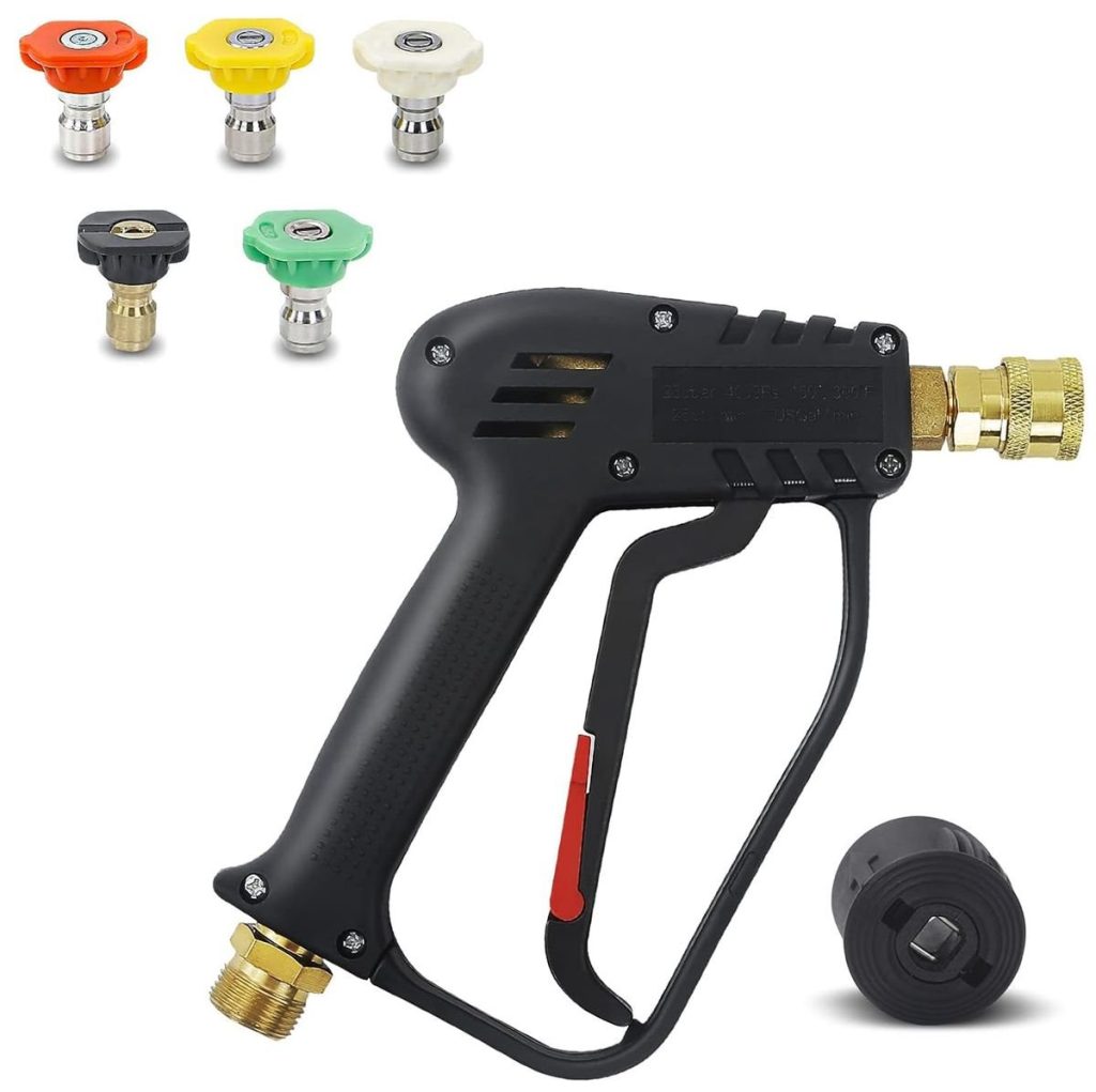 High-Pressure Washer Trigger Gun with 5 Nozzle Tips + Kärcher Adapter