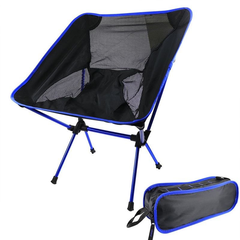 Feather-Light Camping Chair (Aircraft Grade Anodized Aluminum Frame) Blue