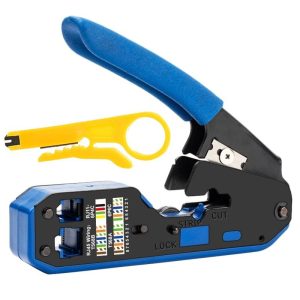RJ45 RJ12 RJ11 Modular Crimper Standard-Crimp With Extra Wire Stripper - Image 1