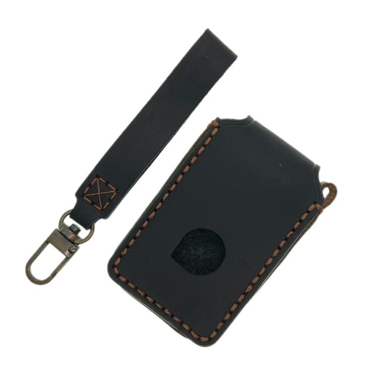 Hallmo Genuine Leather Car Key Cover for Volvo XC40/60/90 2017 & Newer