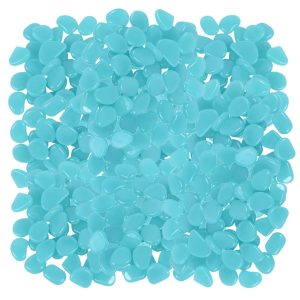 Glow-in-the-Dark Resin Pebbles - Aqua Blue (2500-Piece) - Image 1