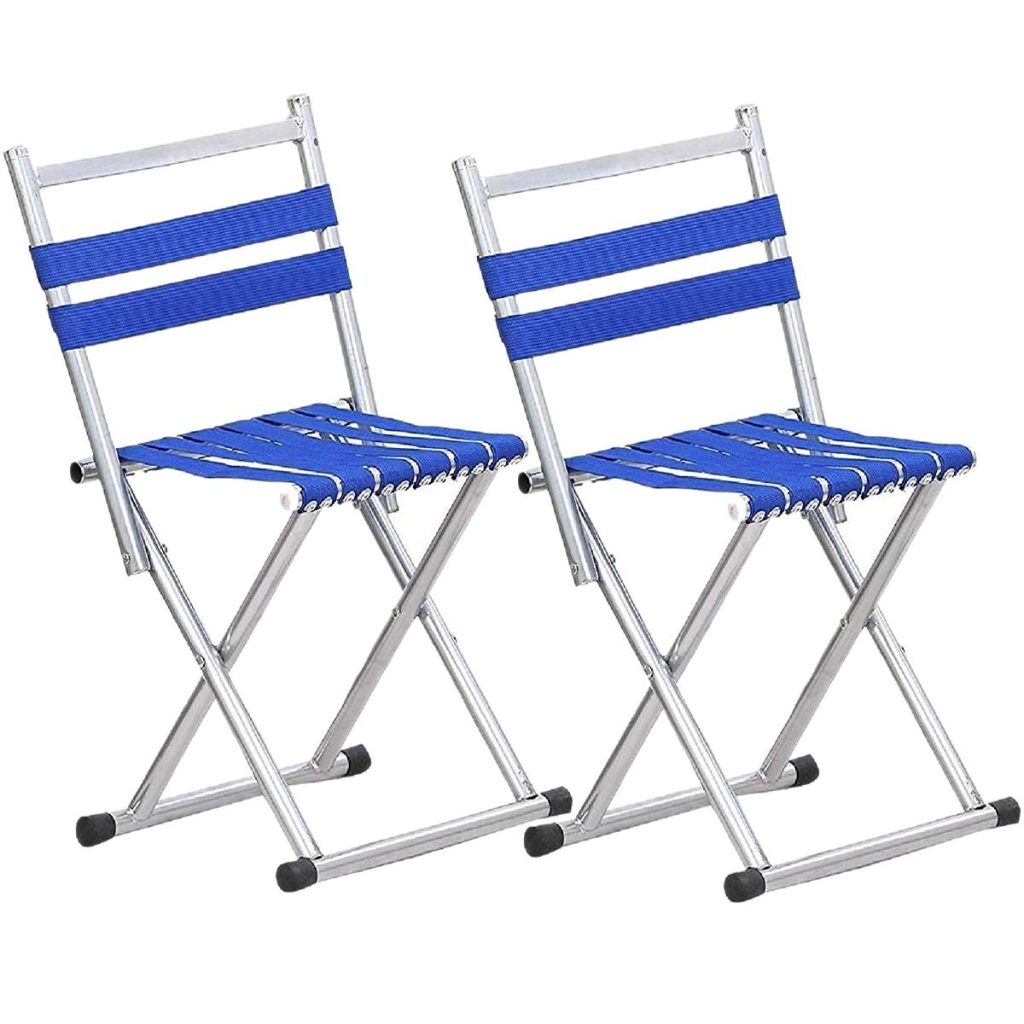2 Pack Multi-Purpose Folding Stools with Backrest