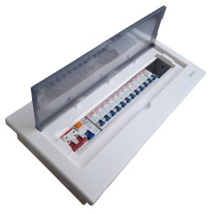 Raytric 18-Way Din Populated Flush Distribution Box| Metal Base | - Image 1