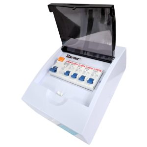 Raytric 6-Way DIN Populated Surface PVC Distribution Board Box - Image 1