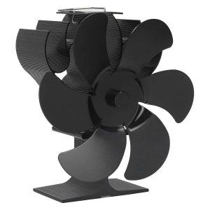 6 Blade Thermal Fan with Ribbed Body for Closed Combustion Fireplaces - Image 1