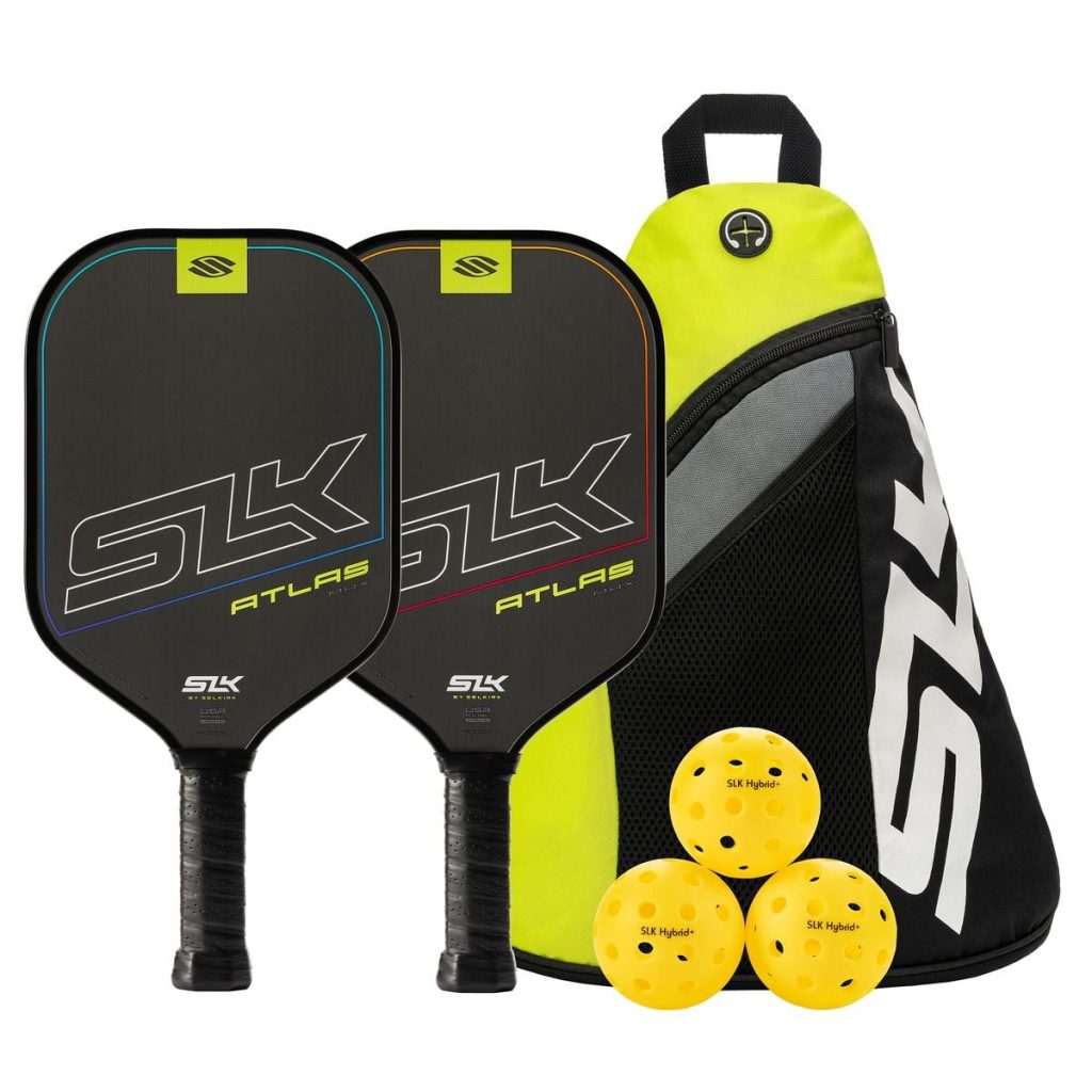 SLK Atlas Max Raw Carbon Pickleball Bundle by Selkirk