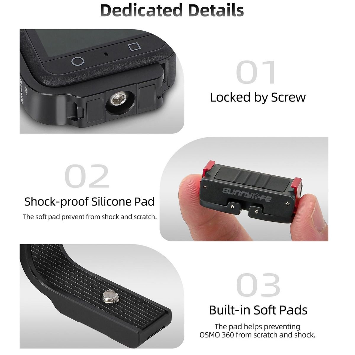 Sunnylife Vertical/Horizontal Mount with Magnetic Adapter for Osmo 360 - Image 10
