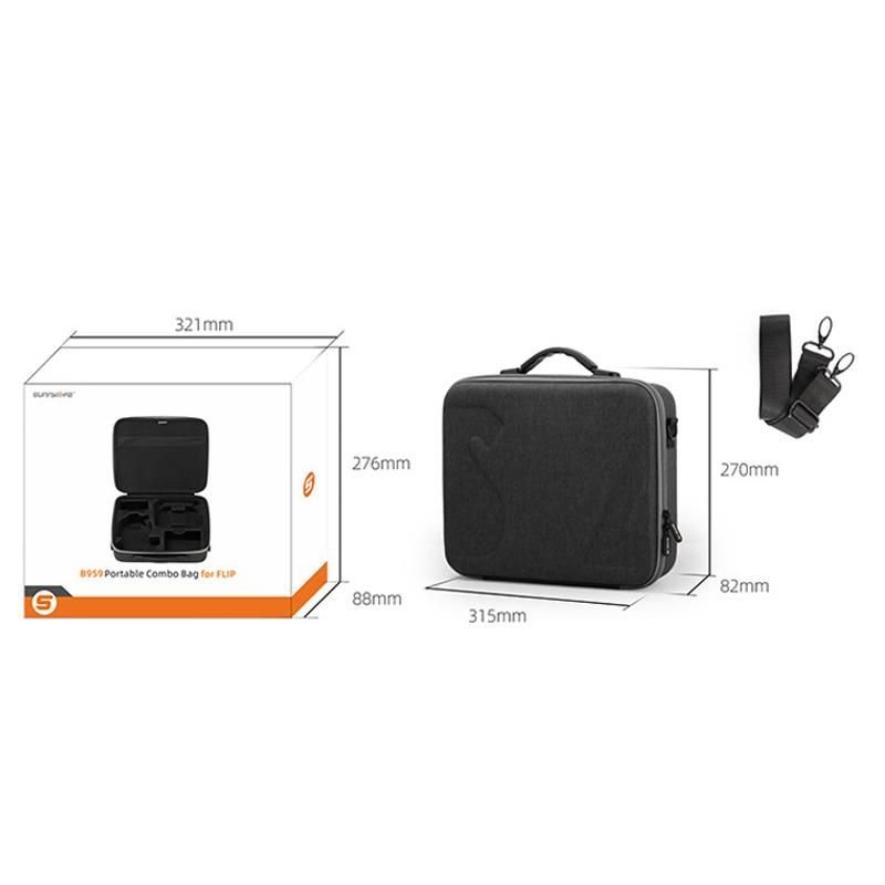 Sunnylife Material Lined EVA Case for DJI Flip (With Shoulder Strap)