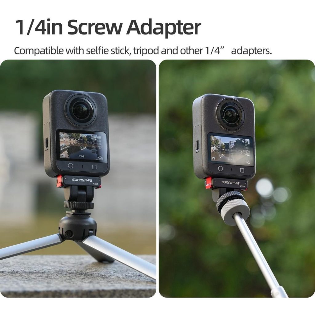 Sunnylife Adjustable Magnetic Cold Shoe Adapter for Osmo 360 /Action 5 Pro