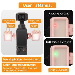 Sunnylife Adjustable Dual Fill Light for DJI Osmo Pocket 3 (Black) - Image 14