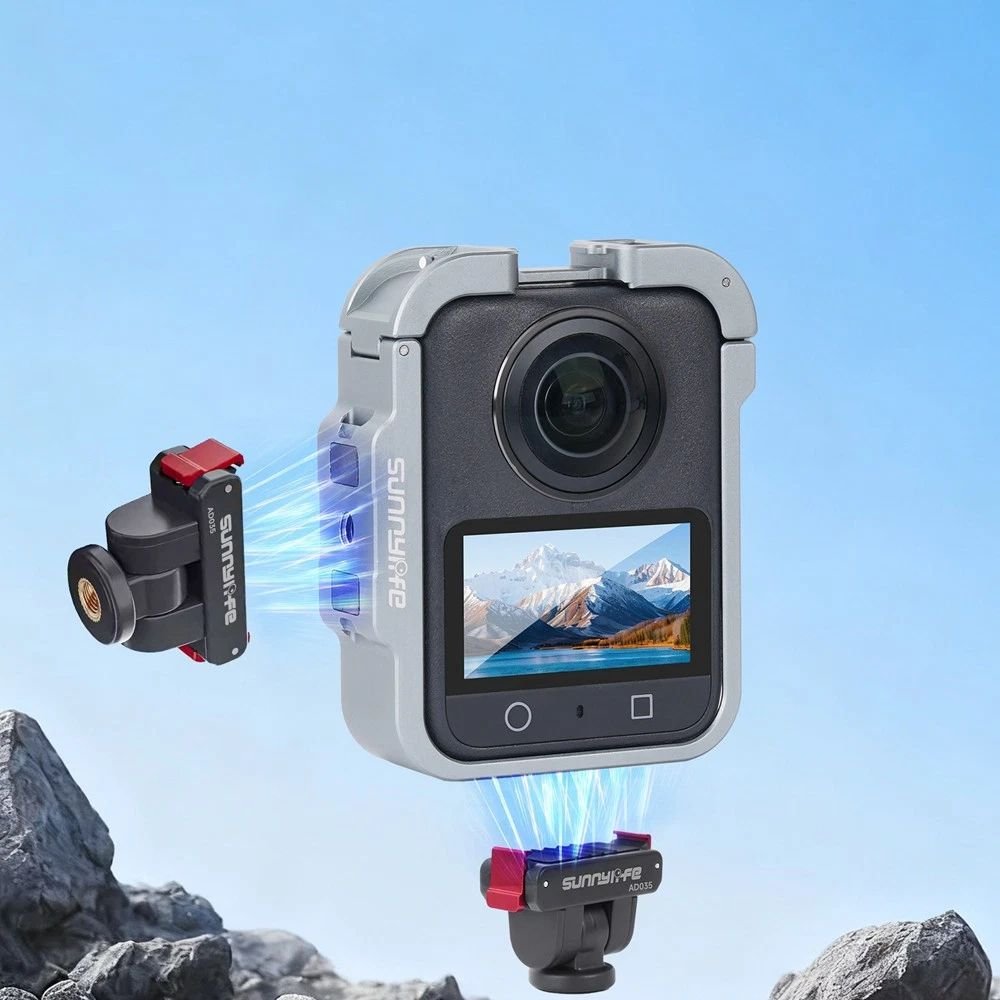 Sunnylife Aluminum Housing with Cold Shoe & Magnetic Mount for Osmo 360