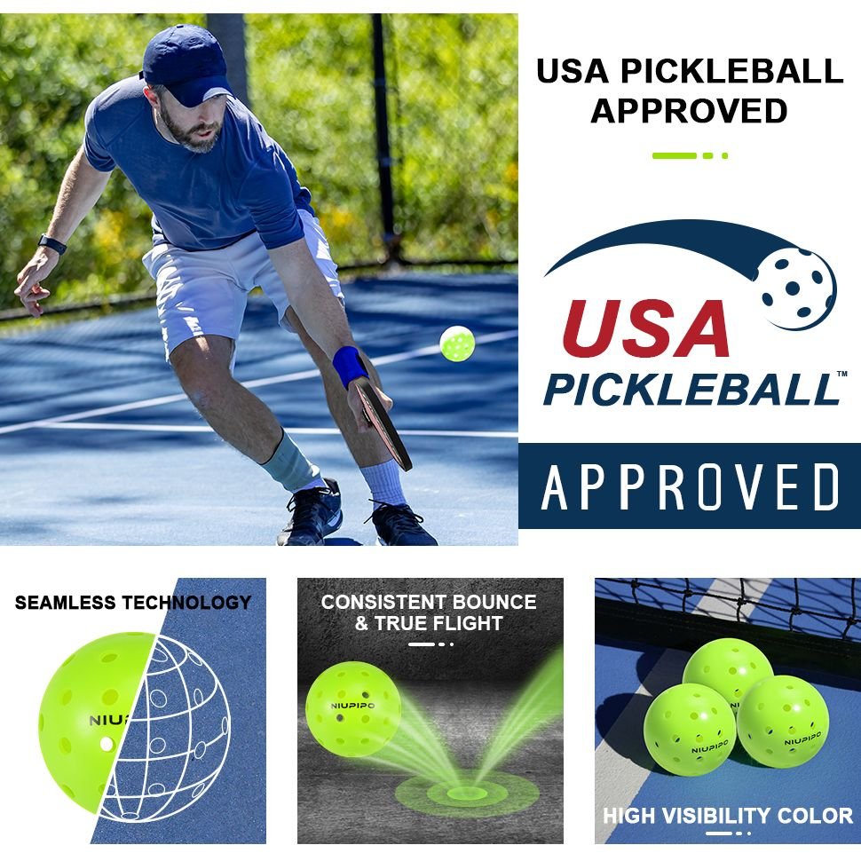 Niupipo - Outdoor 40 Hole Pickleball Balls