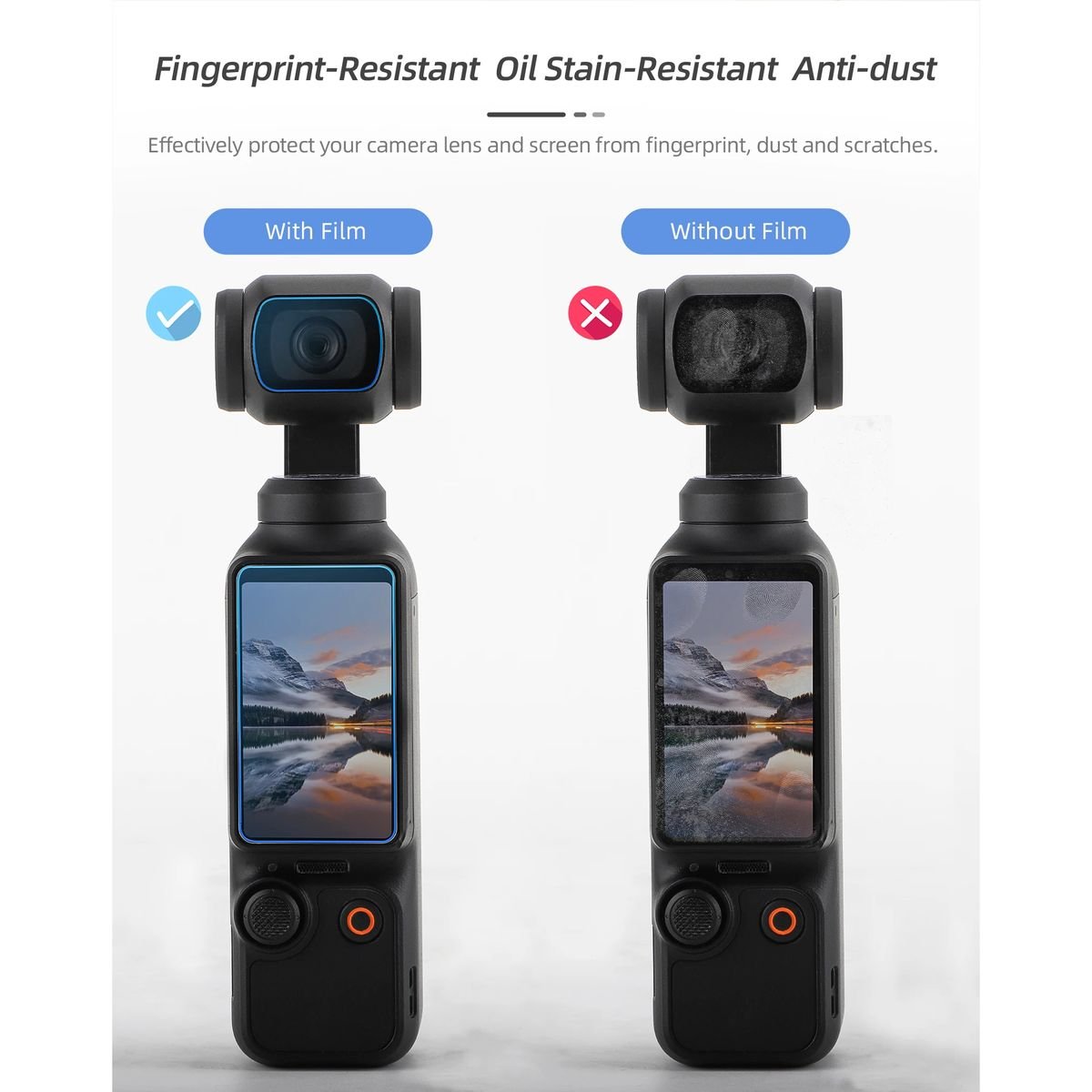 2 Sets of SunnyLife Tempered Glass Protectors for DJI Osmo Pocket 3 - Image 2