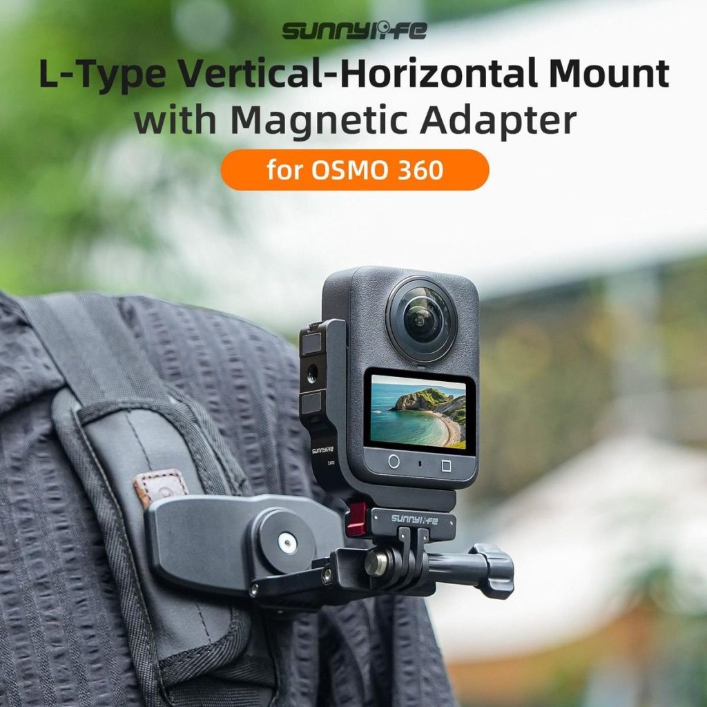 Sunnylife Vertical/Horizontal Mount with Magnetic Adapter for Osmo 360