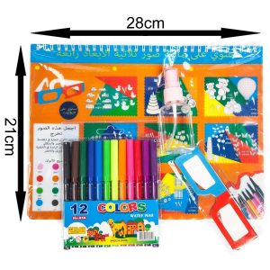 3D Colouring Set with 12 Markers, Glasses & Spray Bottle (Number Learning) - Image 2