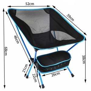 Feather-Light Camping Chair (Aircraft Grade Anodized Aluminum Frame) Blue - Image 2